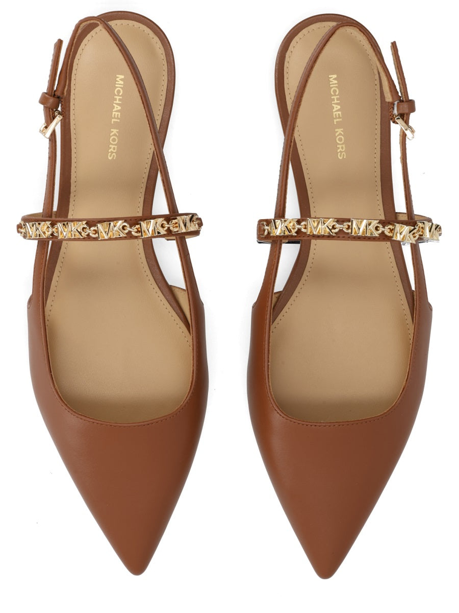 Michael Michael Kors Dina Flex Sling Ballet Flat — Brown, view 3