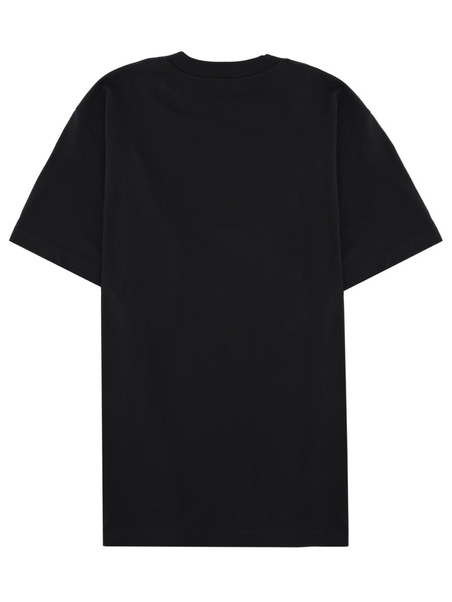 Moschino Logo-Printed Cotton T-Shirt — Black, view 2