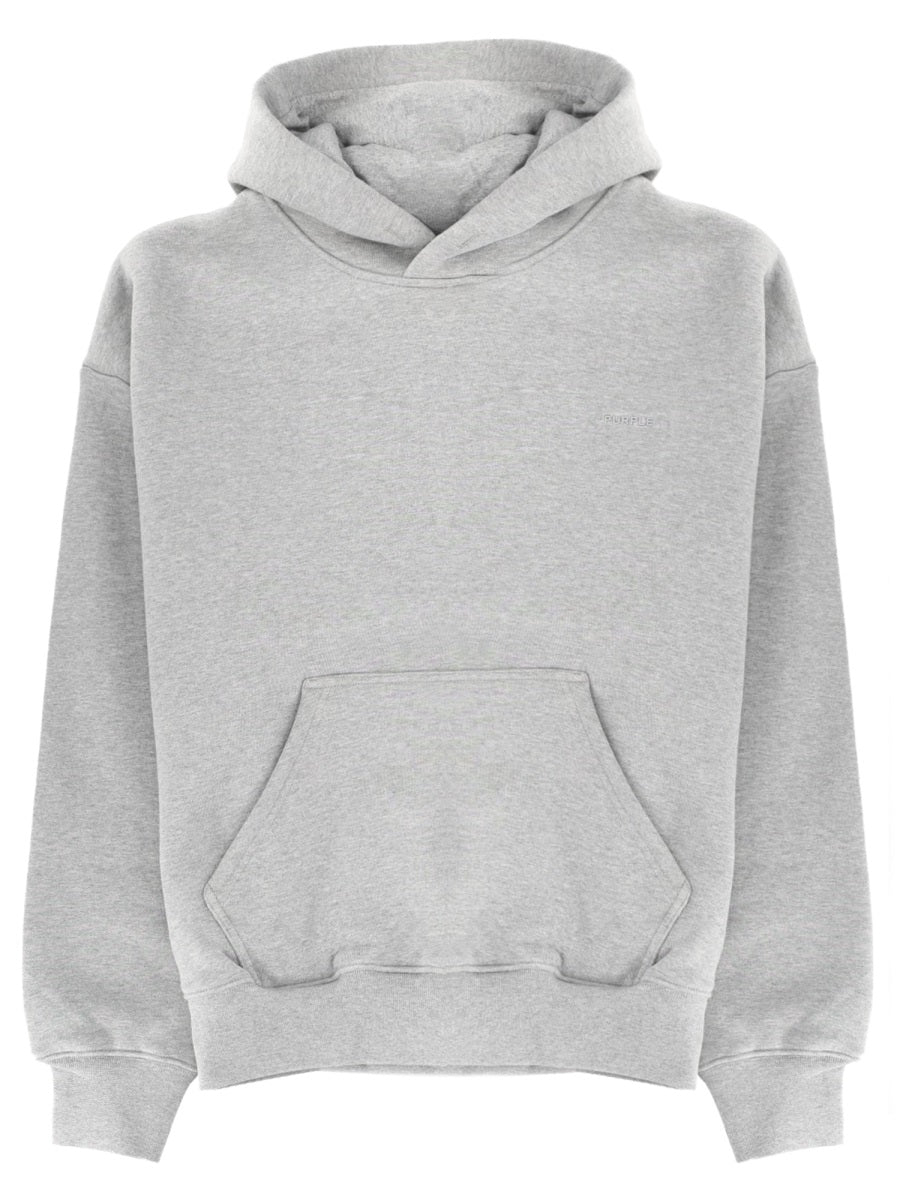 Purple Brand Cotton Oversize Fit Sweatshirt — Gray by Purple Brand