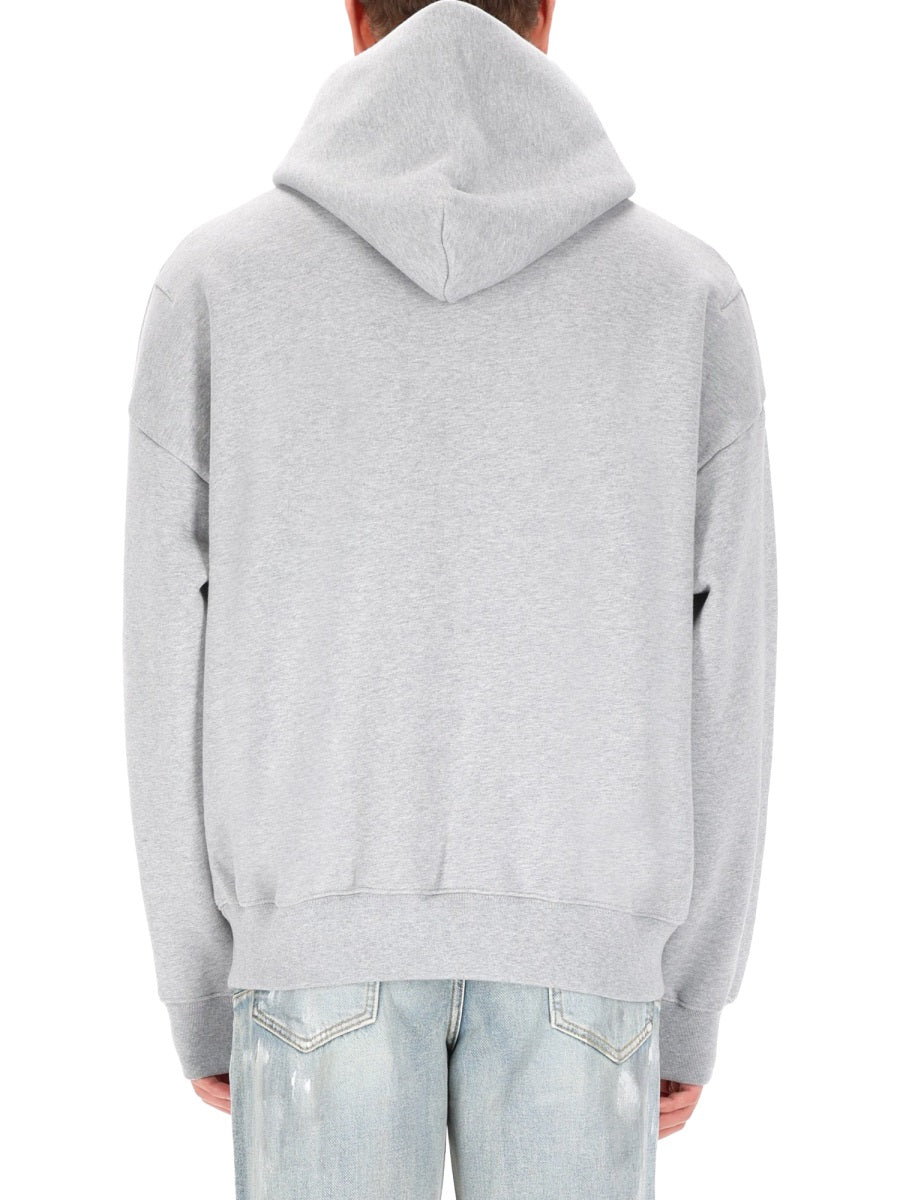 Purple Brand Cotton Oversize Fit Sweatshirt — Gray, view 3