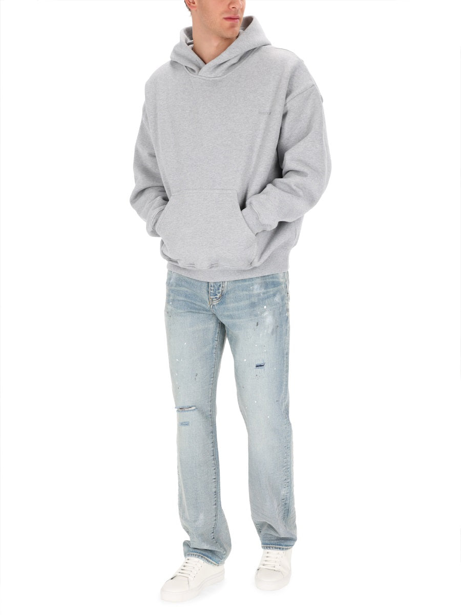 Purple Brand Cotton Oversize Fit Sweatshirt — Gray, view 5