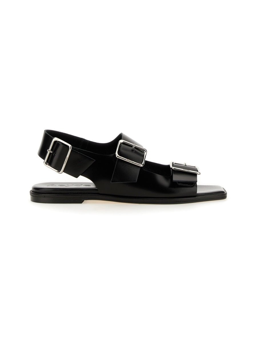 Aeyde Calf Leather Sandal — Black by Aeyde