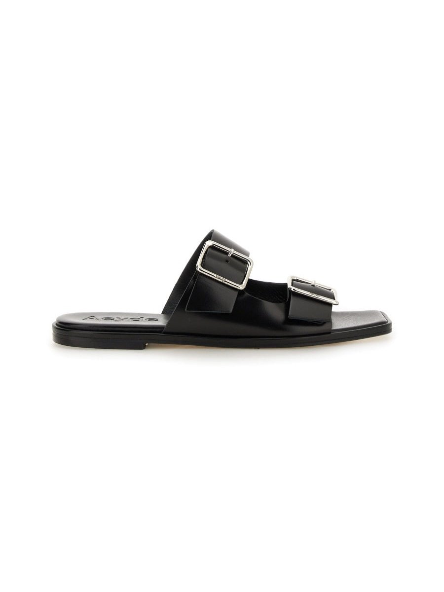 Aeyde Tonya Sandal — Black, view 4