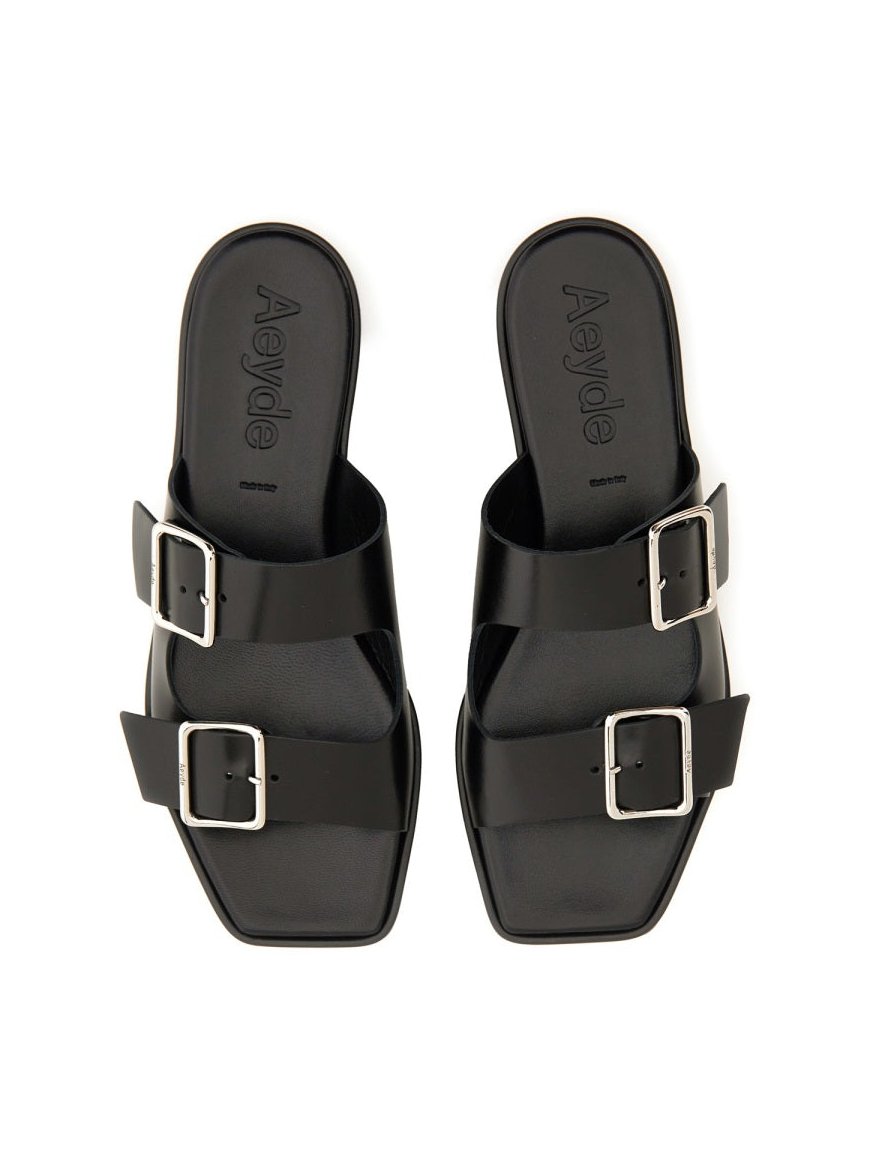 Aeyde Tonya Sandal — Black, view 5