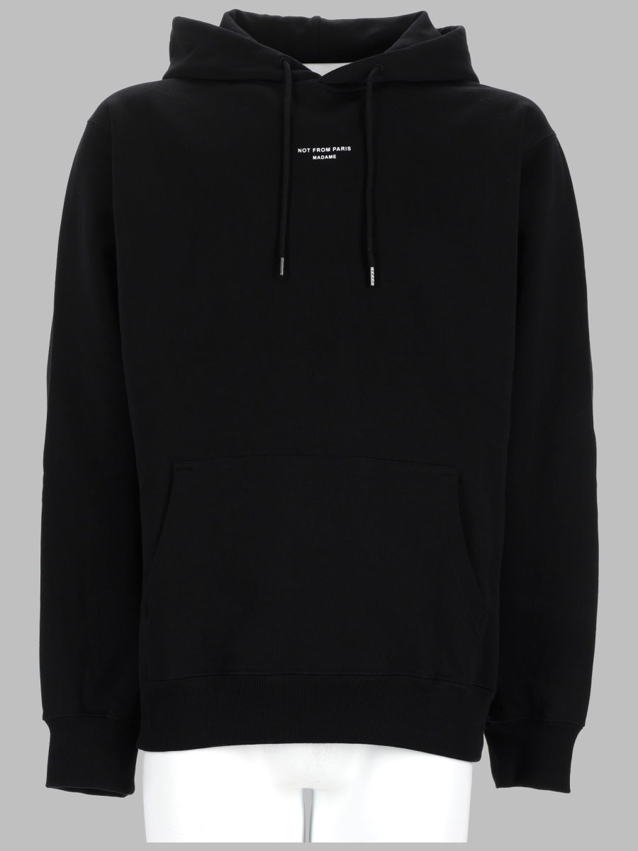 DrôLe De Monsieur Hooded Cotton Sweatshirt — Black by Drole De Monsieur