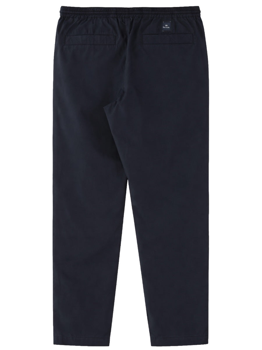 Ps Paul Smith Cotton-Blend Stretch Trousers — Blue, view 2