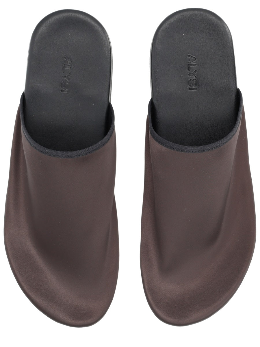 Alysi Satin Mule — Brown, view 3