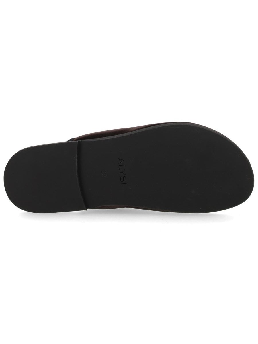 Alysi Satin Mule — Brown, view 4