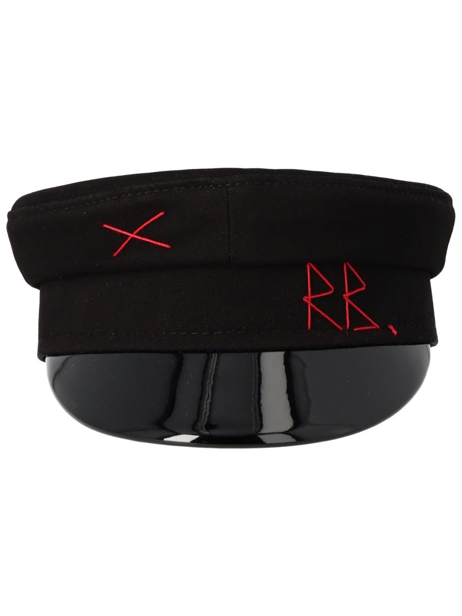 Ruslan Baginskiy KPC033PS26_CBLACK Cotton Baker Boy Flat Cap — Black, view 2