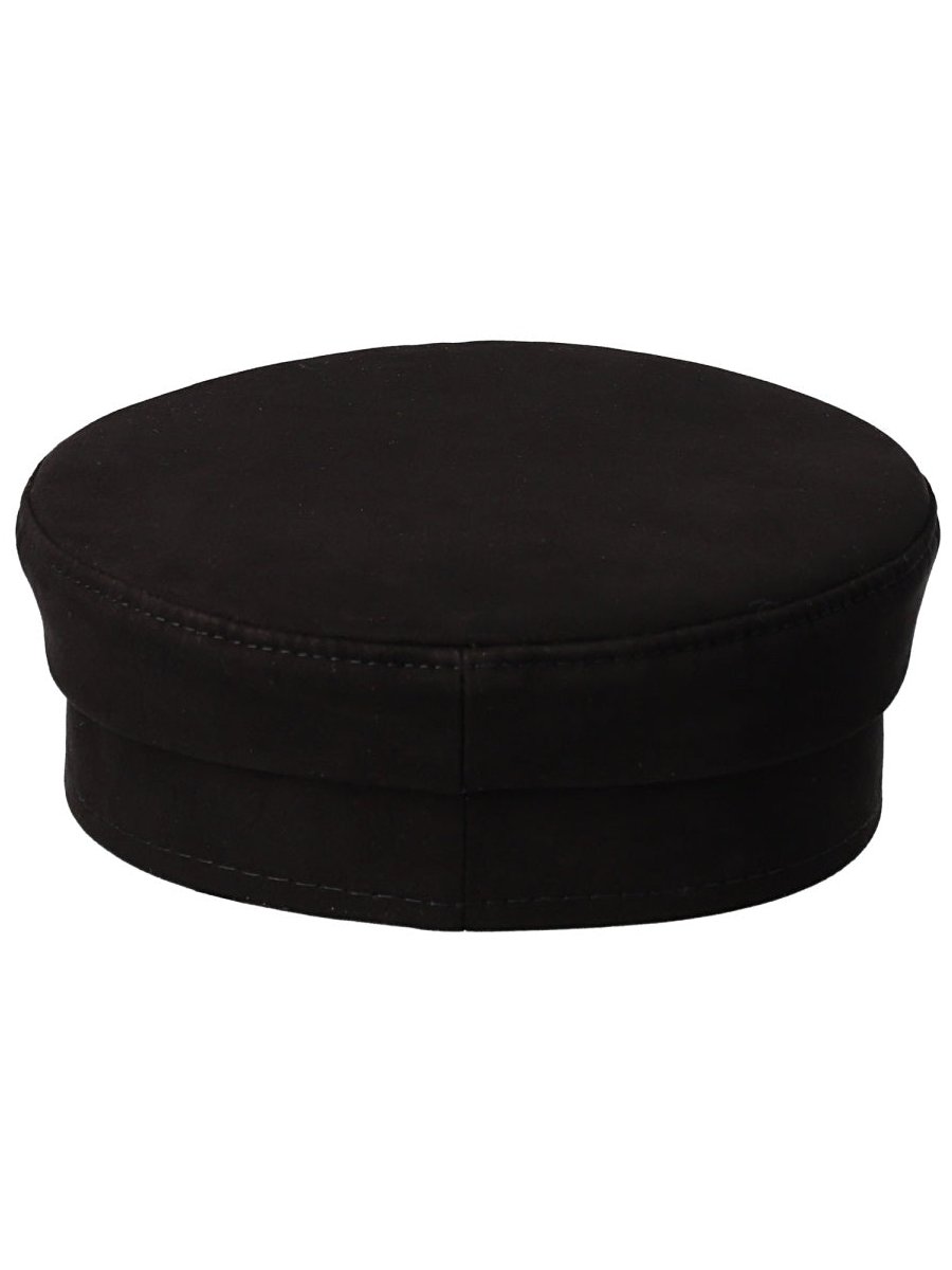 Ruslan Baginskiy KPC033PS26_CBLACK Cotton Baker Boy Flat Cap — Black, view 3