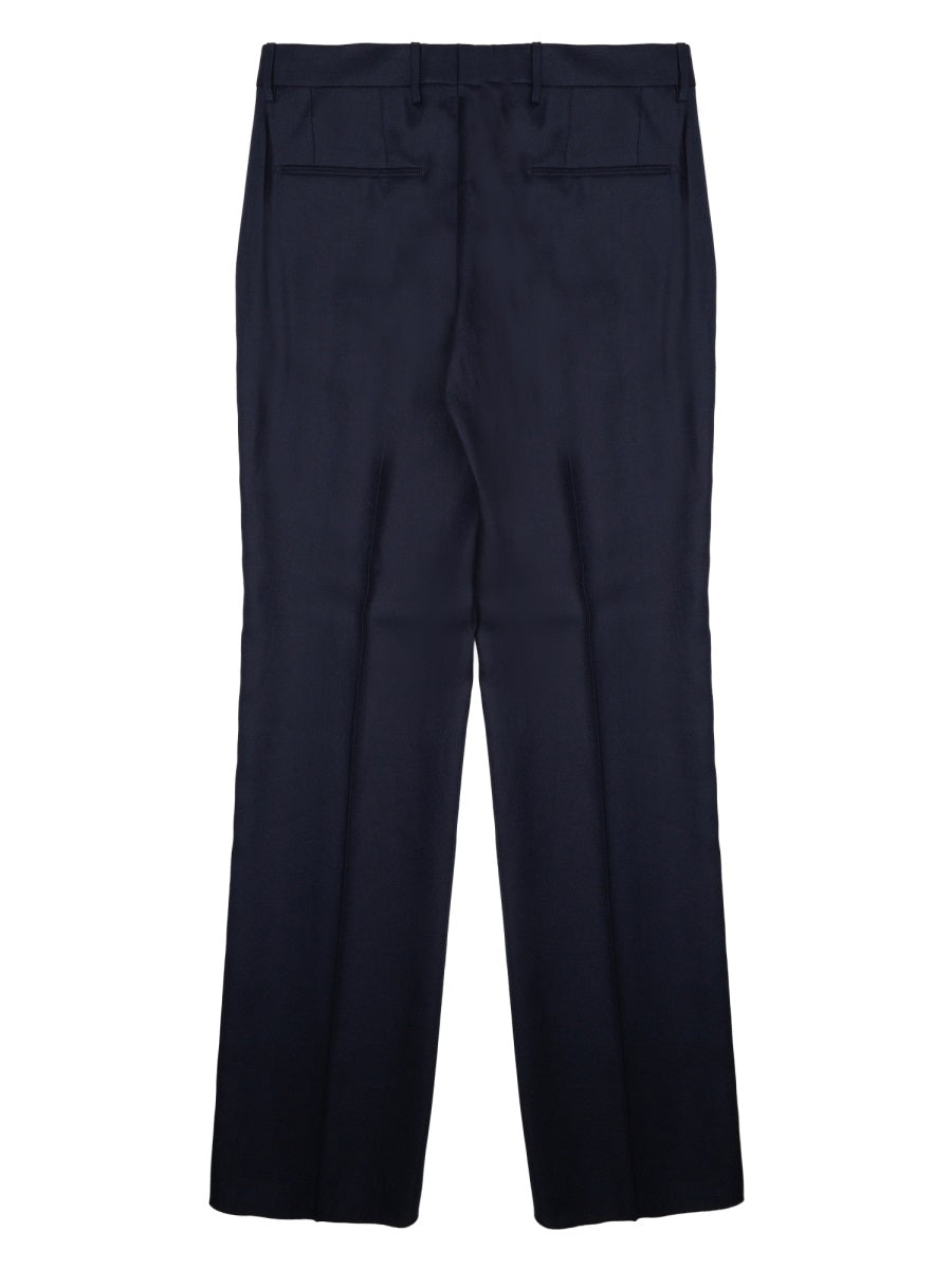 Tagliatore Linen Trousers — Blue, view 2