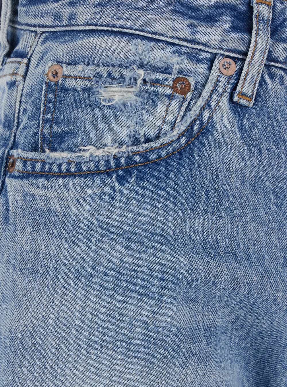 Agolde Five-Pocket High-Waist Jeans — Blue, view 3