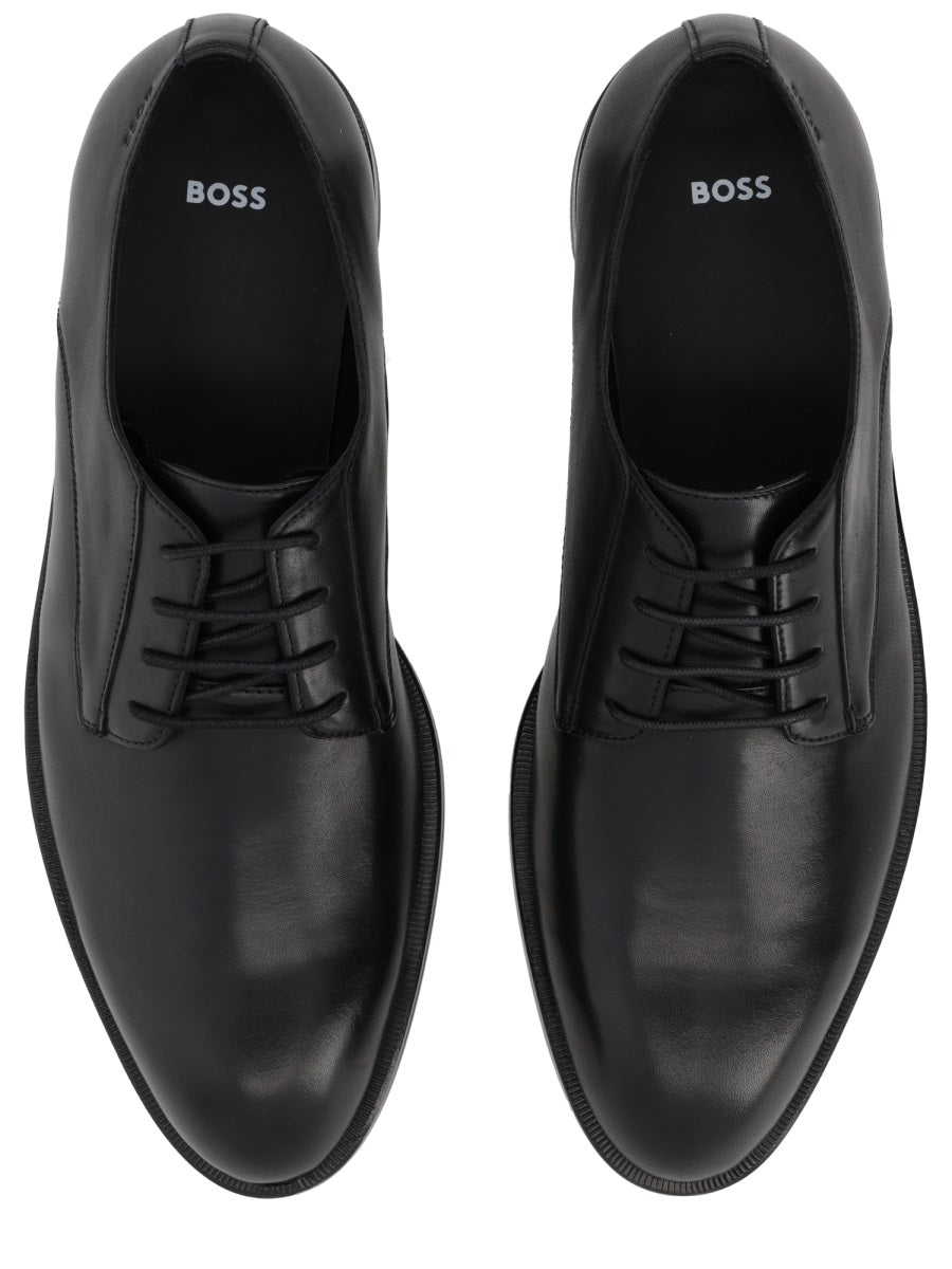 Hugo Boss Cowhide Leather Loafer — Black, view 3