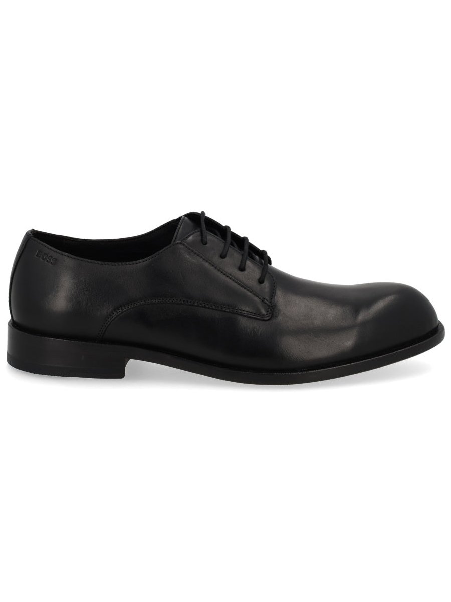 Hugo Boss Cowhide Leather Loafer — Black, view 5