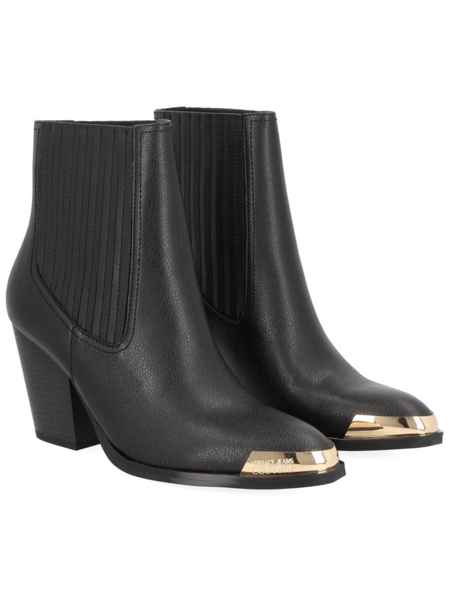 Versace Jeans Couture ABS Heel Boot — Black, view 4
