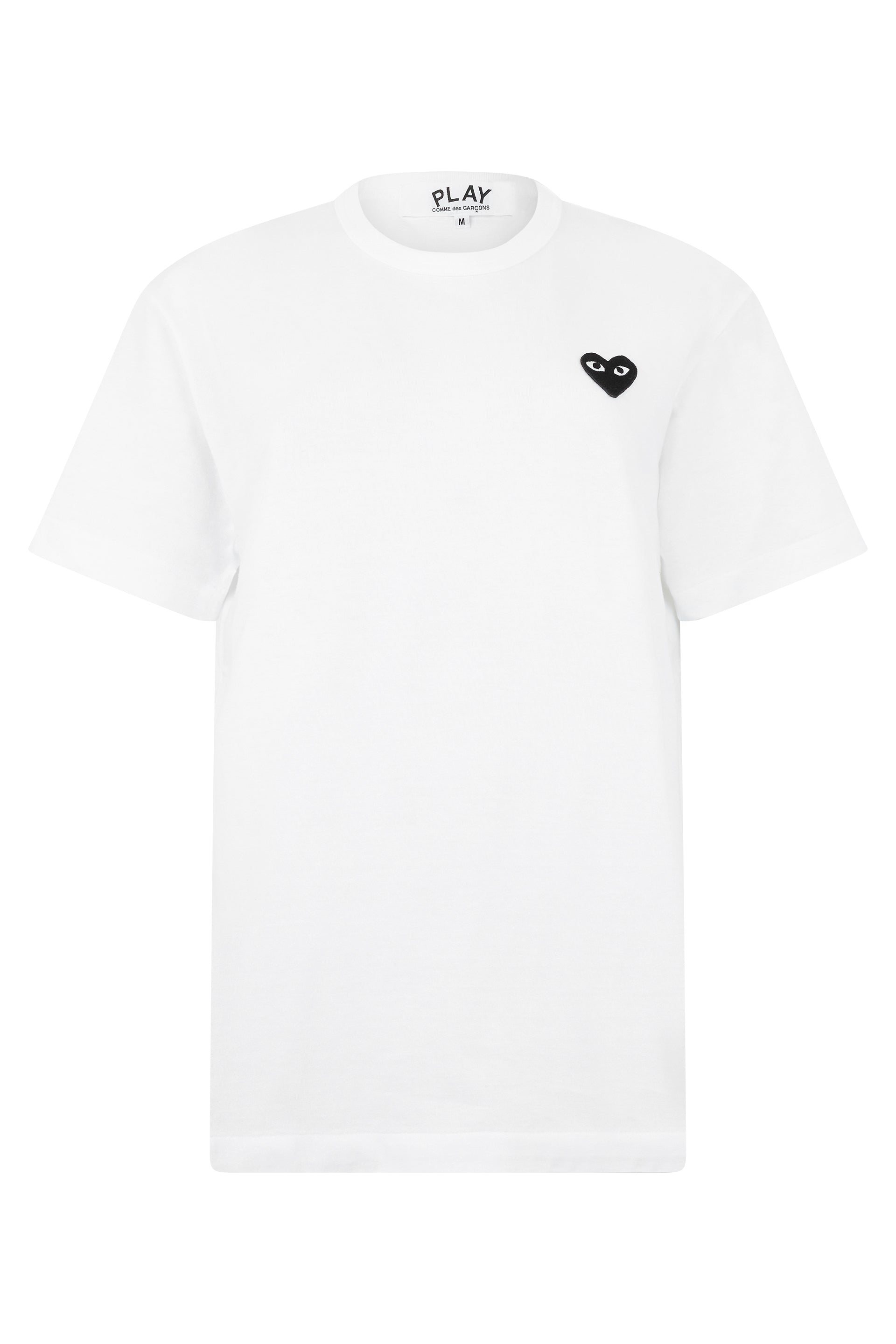 Comme Des GarçOns Play Logo-Embroidered Cotton T-Shirt — White by Comme Des Garçons Play