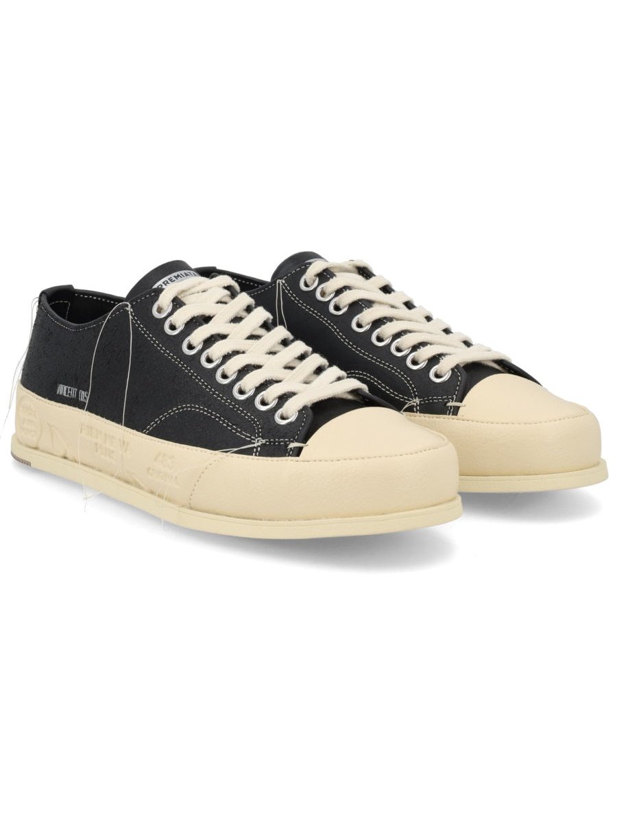 Premiata Vincent Sneakers — Black, view 6
