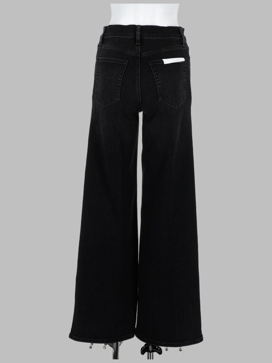 Frame Le Slim Palazzo Jeans — Black, view 2