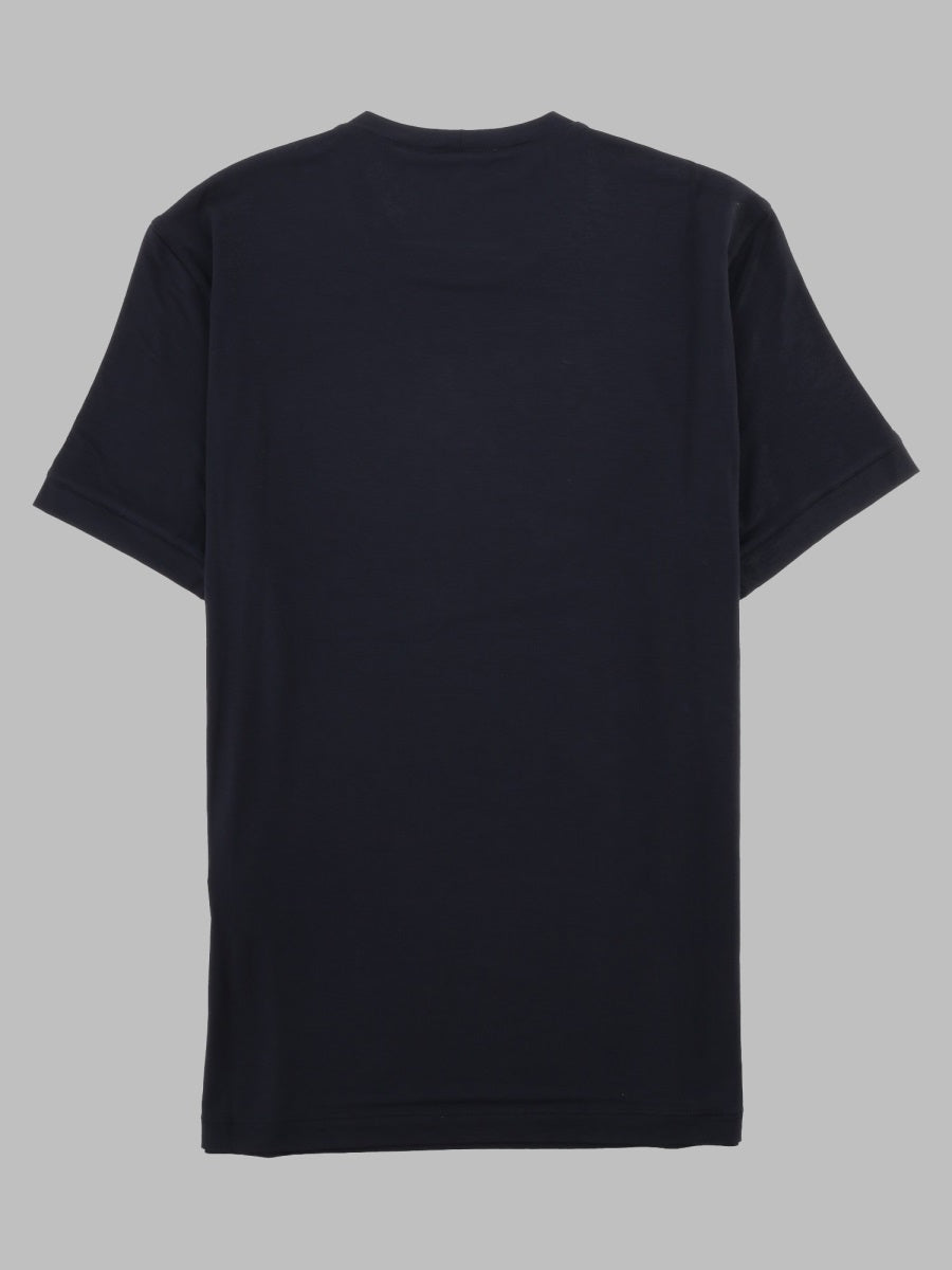 Giorgio Armani Viscose Crew-Neck T-Shirt — Blue, view 2