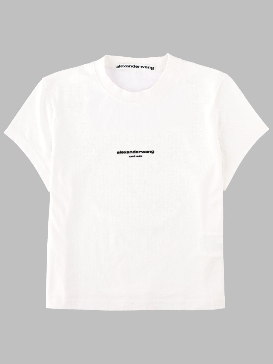 Alexander Wang Logo-Embellished Cotton T-Shirt — White by Alexander Wang