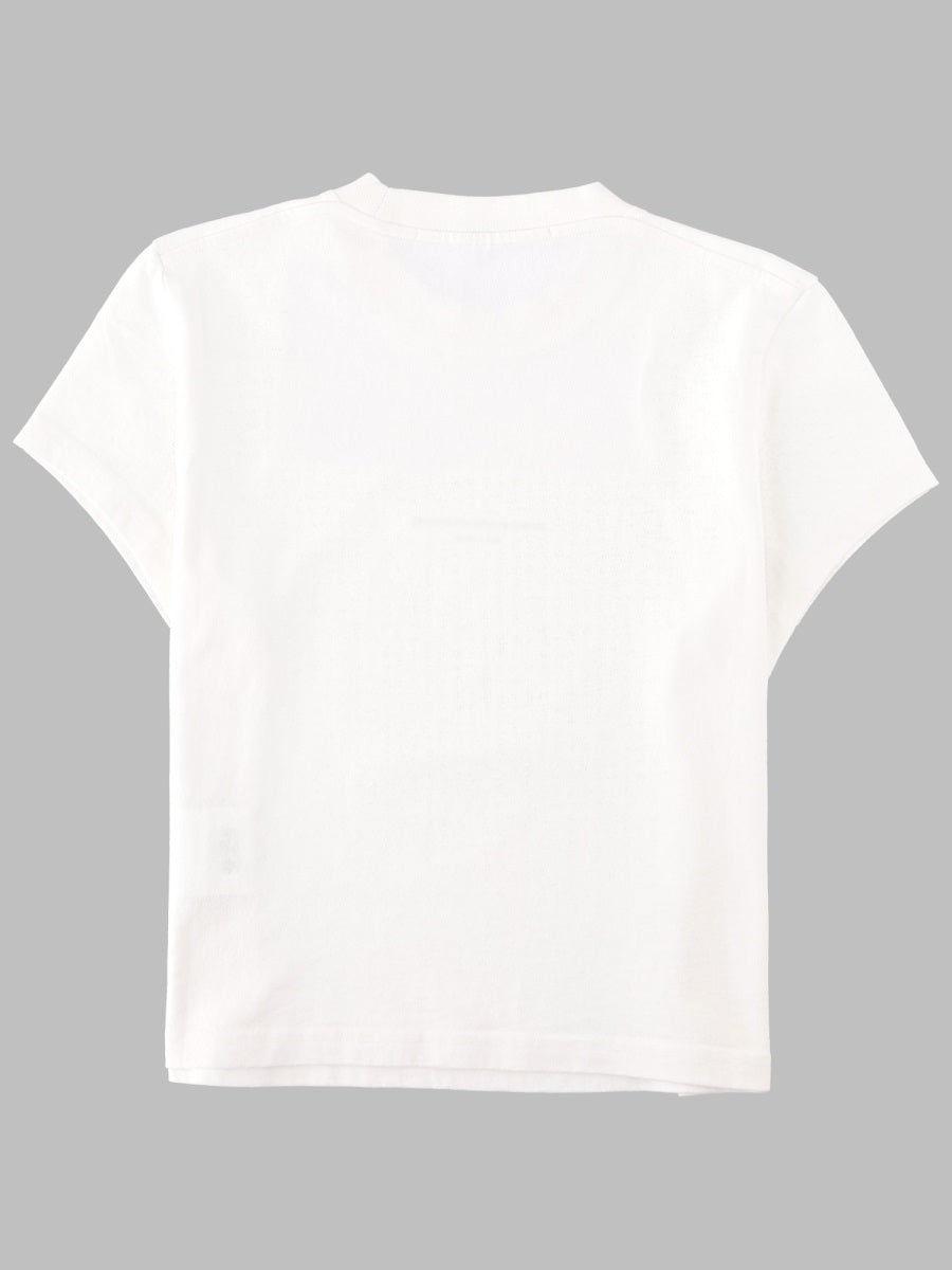 Alexander Wang Logo-Embellished Cotton T-Shirt — White, view 2