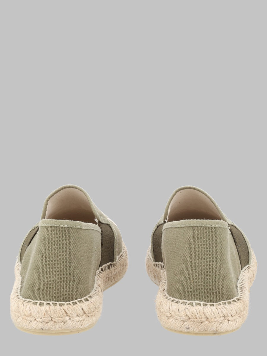 Kenzo Embroidered Logo Cotton Espadrille — Green, view 2