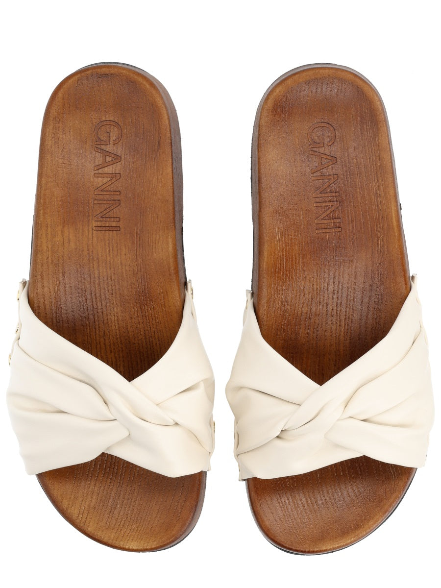 Ganni Tia Fairy Clog — Ivory, view 4