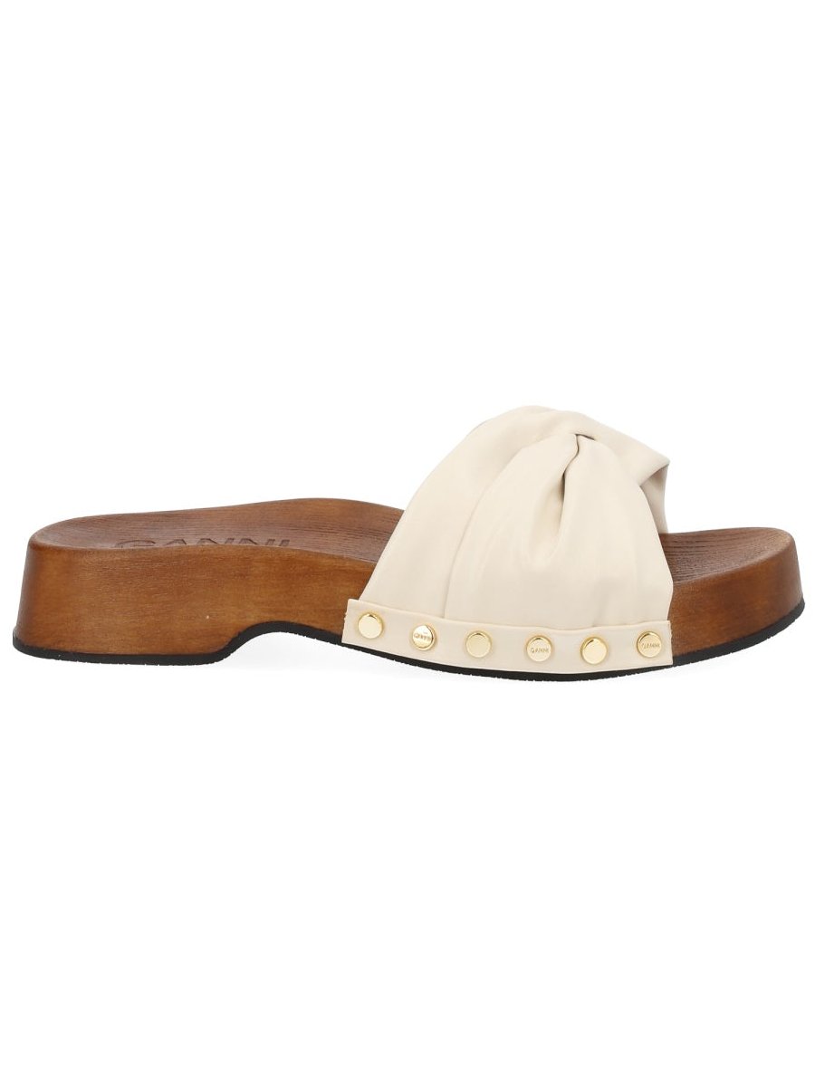Ganni Tia Fairy Clog — Ivory, view 5