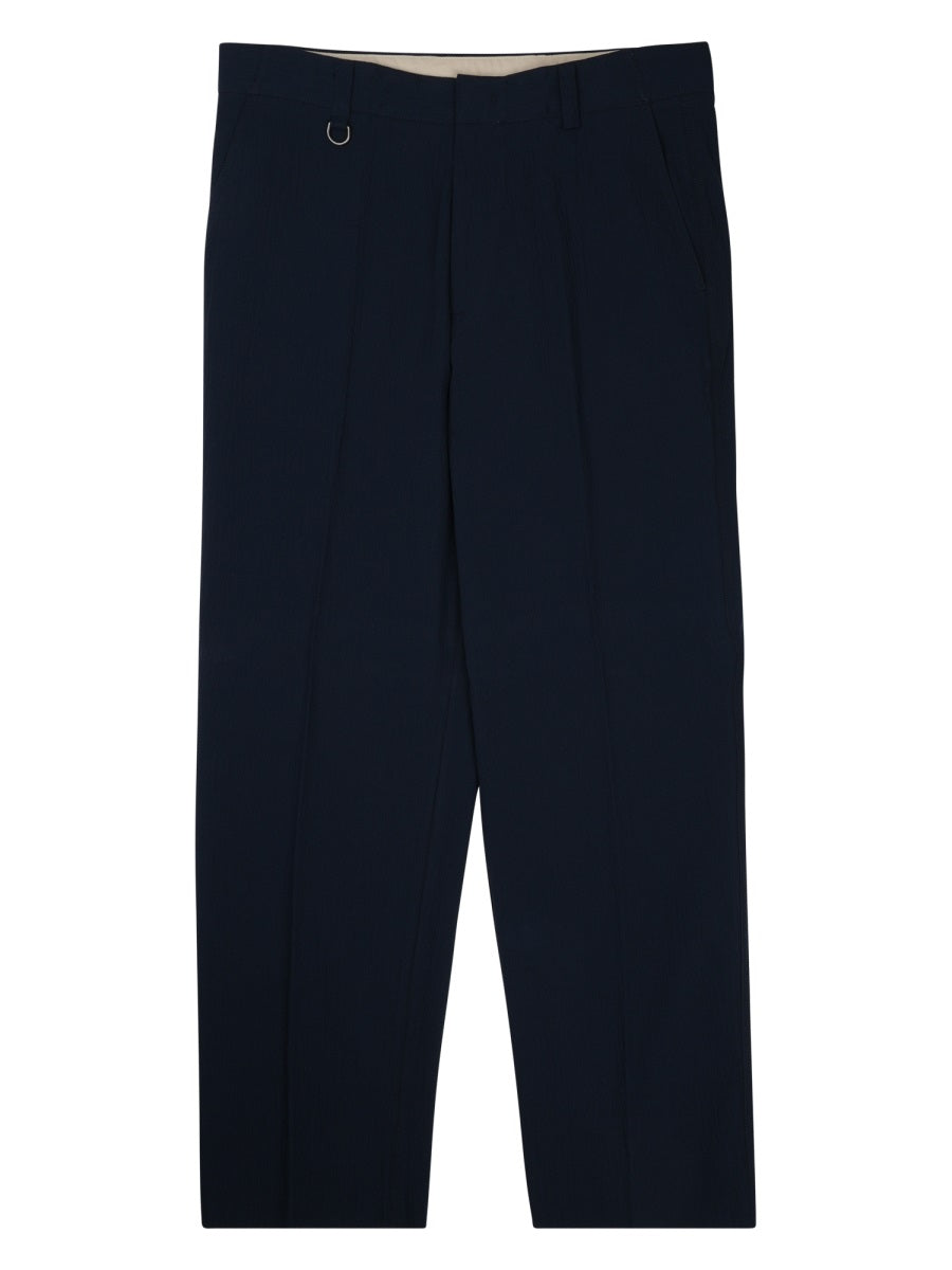 Paolo Pecora Loose Fit Cotton Chino Trousers — Blue by Paolo Pecora