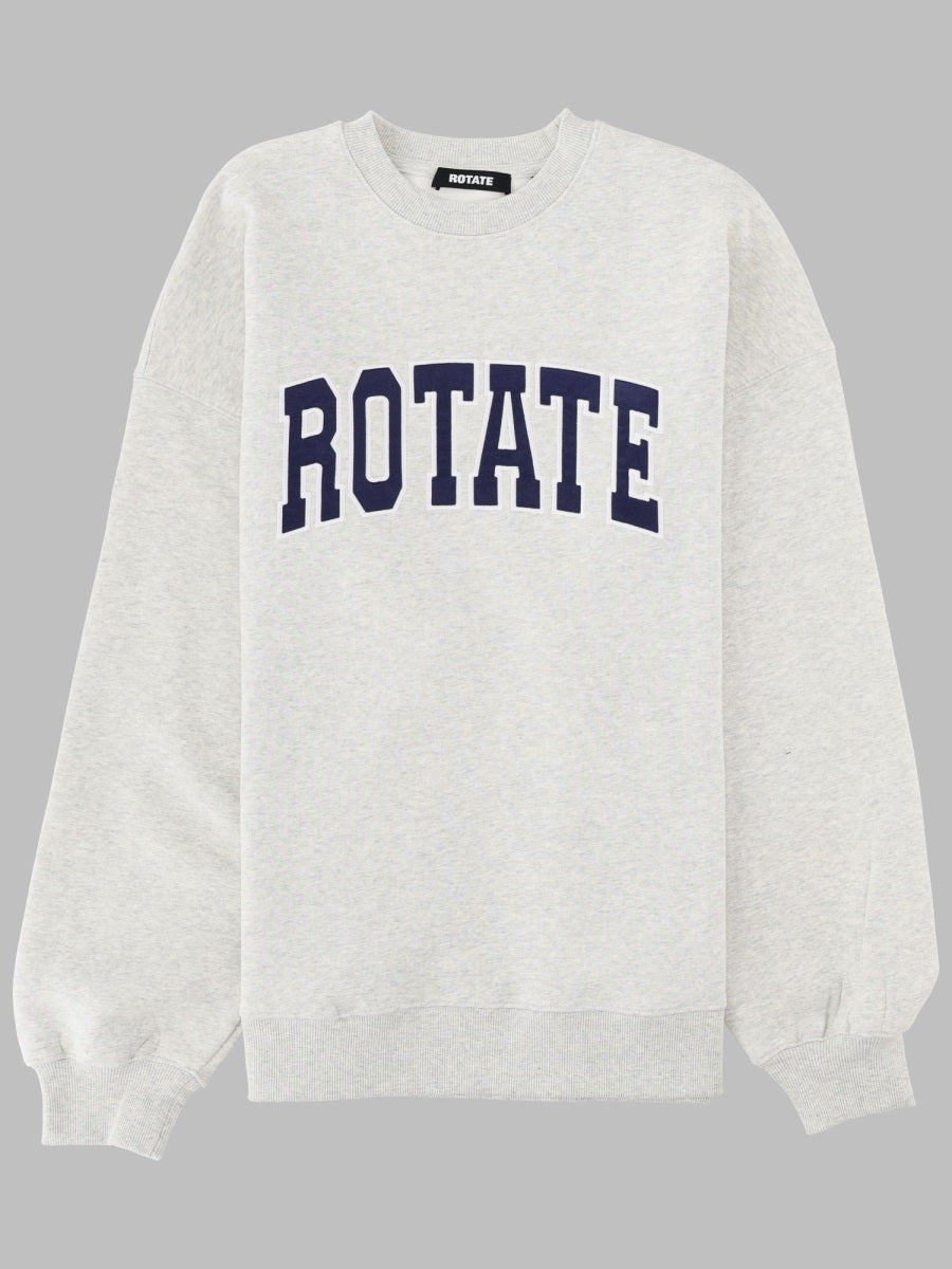 Rotate Birger Christensen Logo Cotton Sweatshirt — Grey by Rotate Birger Christensen