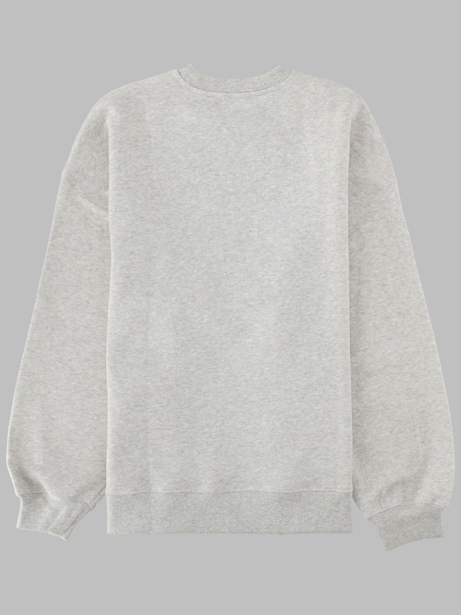 Rotate Birger Christensen Logo Cotton Sweatshirt — Grey, view 2