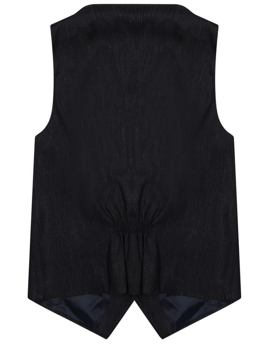 Tagliatore Gracie Gilet — Blue, view 2