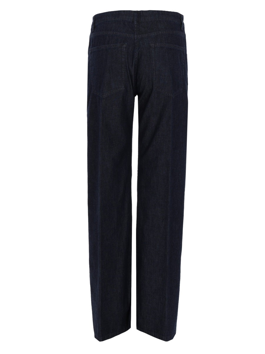 Aspesi Regular Fit Cotton Denim Jeans — Blue, view 2