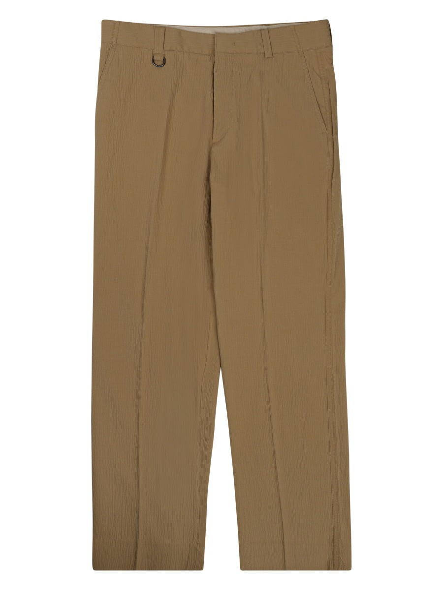 Paolo Pecora Loose Fit Cotton Chino Trousers — Beige by Paolo Pecora