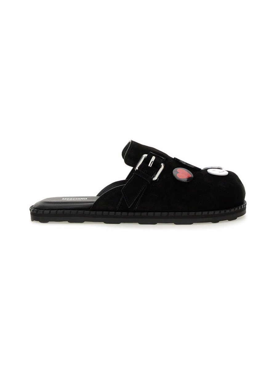 Moschino Leather Sandal — Black, view 4