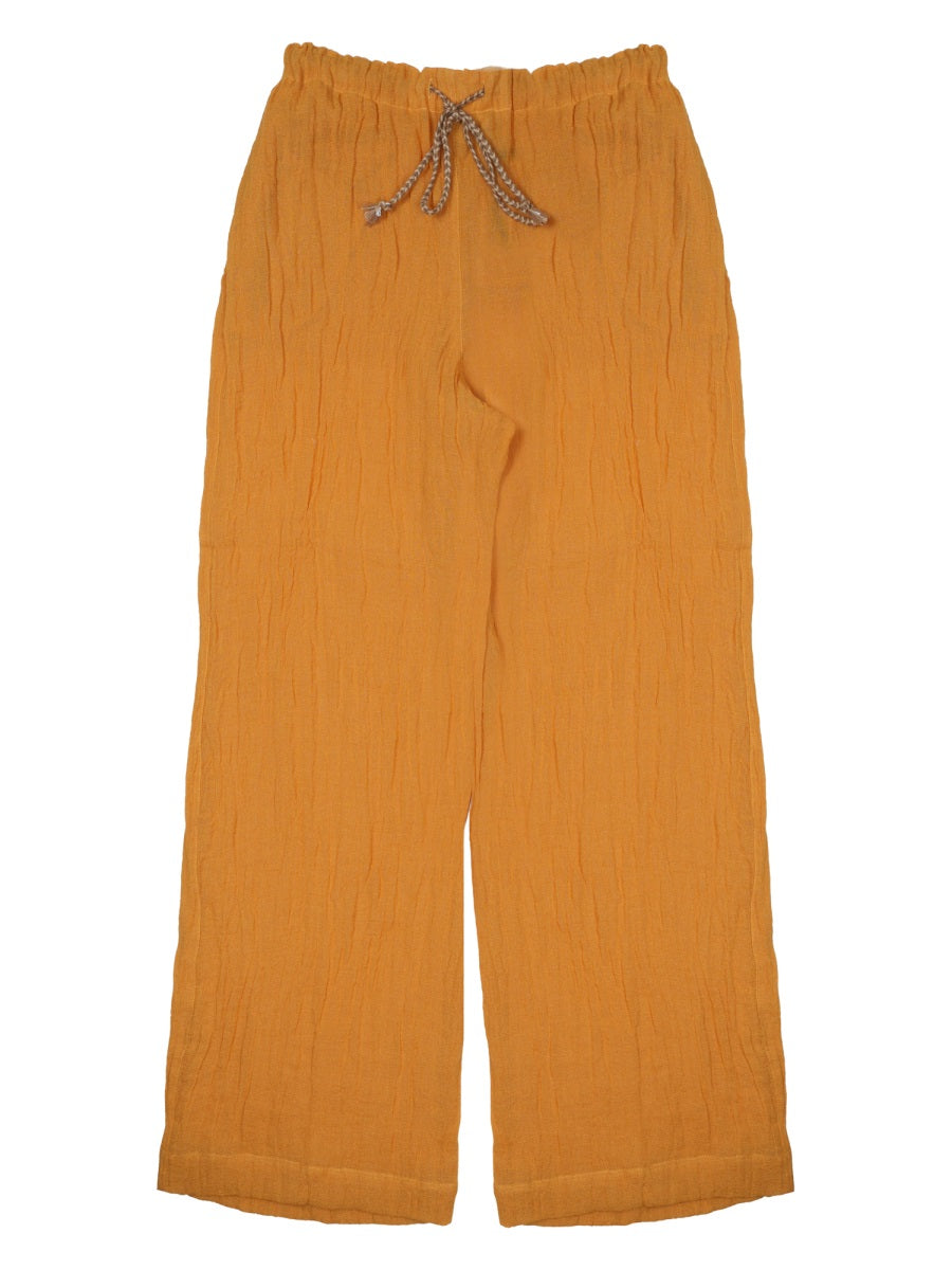 120% Lino Linen-Blend Trousers — Orange by 120% Lino