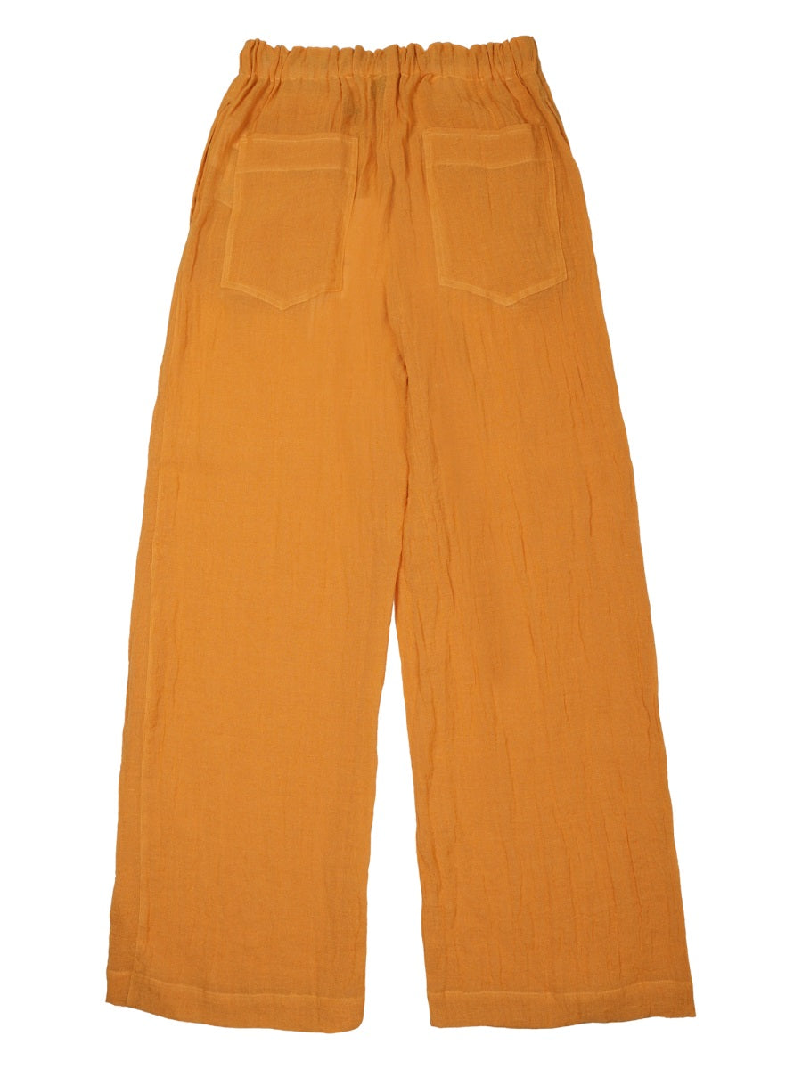 120% Lino Linen-Blend Trousers — Orange, view 2