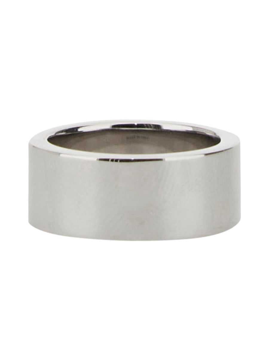 MM6 Maison Margiela Logo-Detailed Brass Ring — Silver, view 3