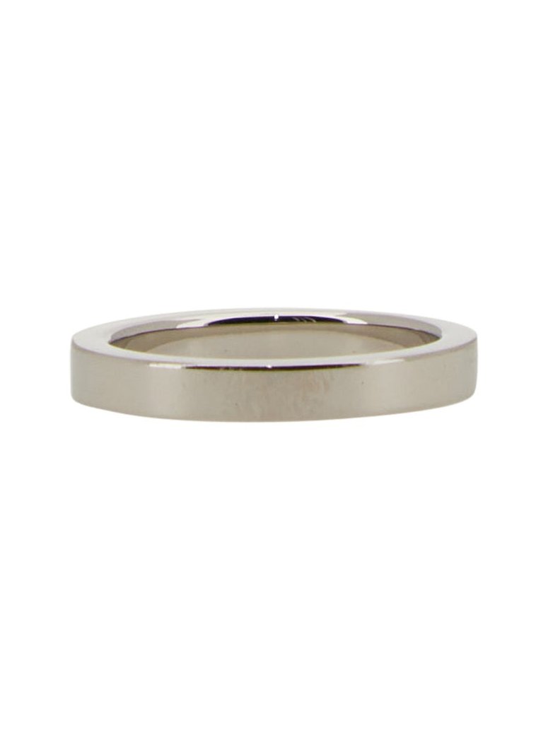 MM6 Maison Margiela Logo-Embellished Ring — Silver, view 3