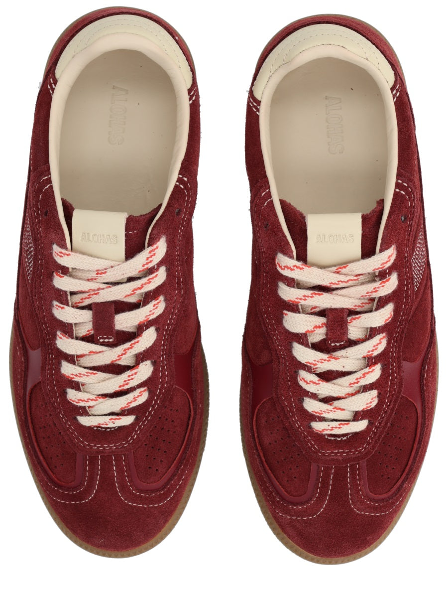 Alohas Suede Cow Leather Sneaker — Brown, view 3