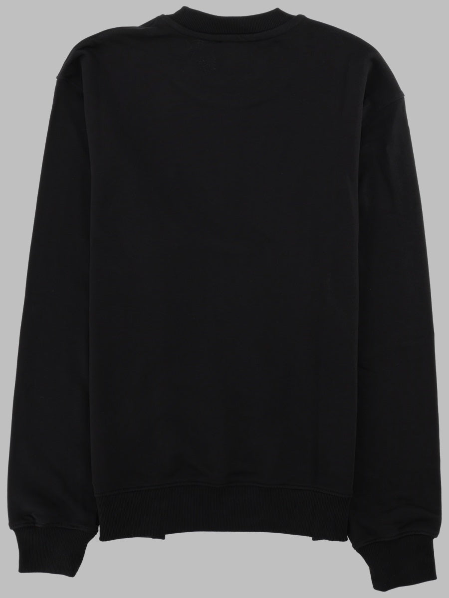 Versace Jeans Couture Baroque Logo Cotton Sweatshirt — Black, view 2