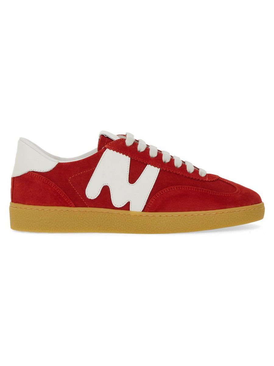 MSGM Suede Retro Sneaker — Red, view 6