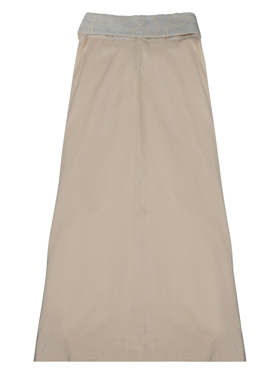 Oscar The Collection Tika Skirt — Beige, view 2