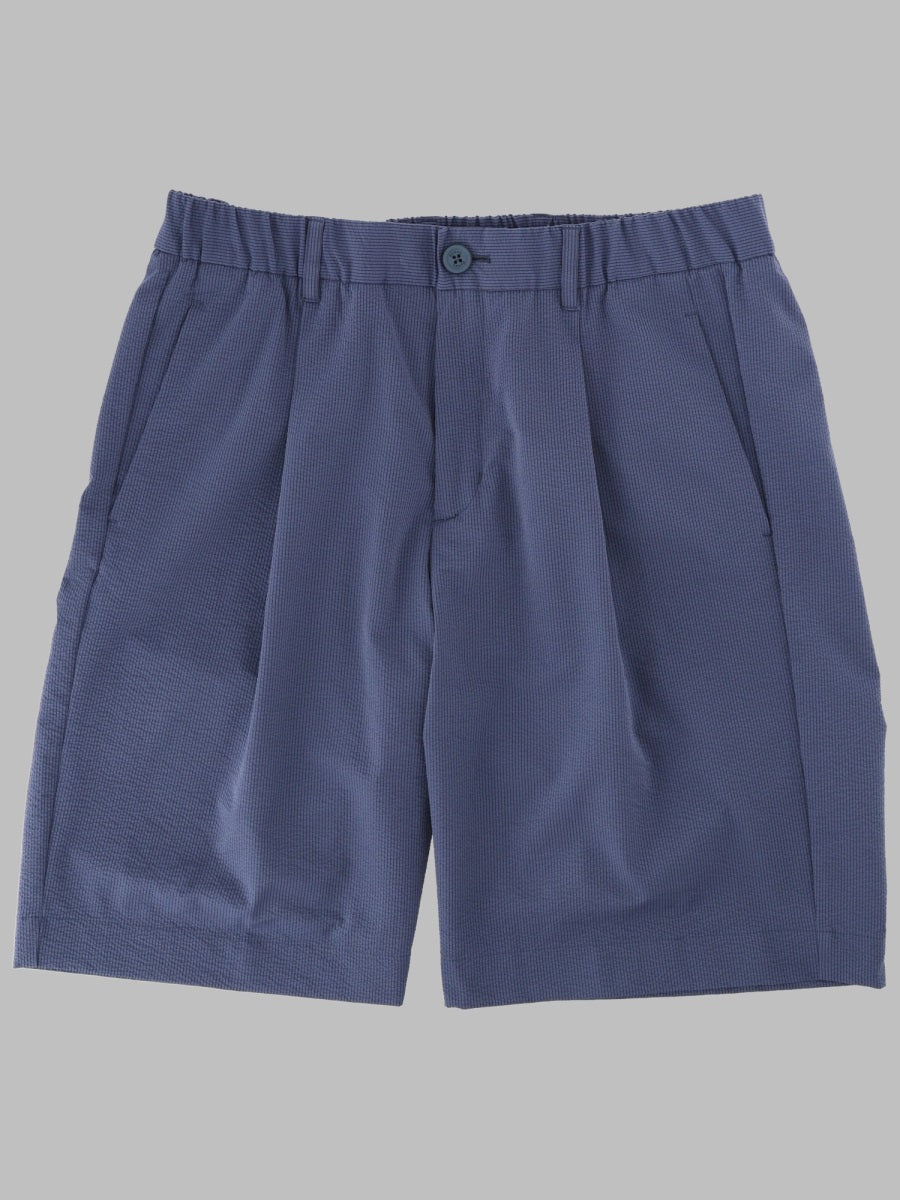 Herno Ribbed Polyester Shorts — Blue by Herno