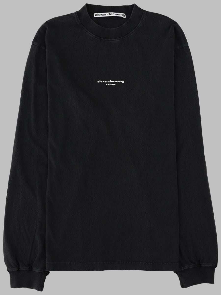 Alexander Wang Long-Sleeve Cotton T-Shirt — Black by Alexander Wang
