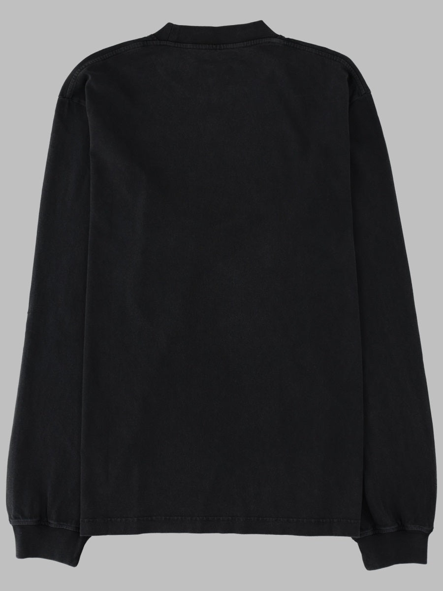 Alexander Wang Long-Sleeve Cotton T-Shirt — Black, view 2
