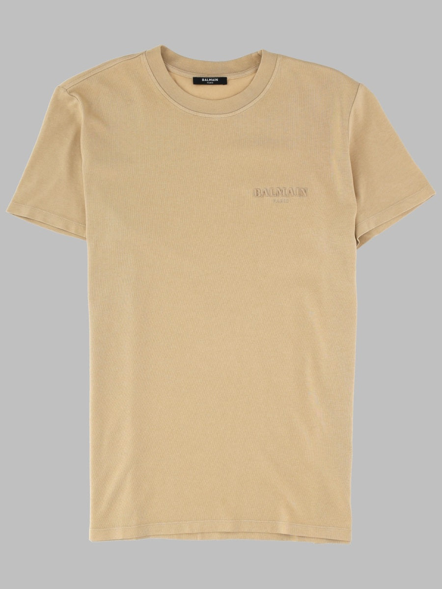 Balmain Vintage Logo Cotton T-Shirt — Beige by Balmain