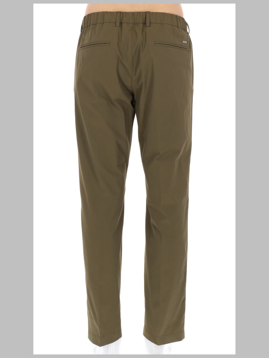 Herno Technical Polyester Trousers — Green, view 2