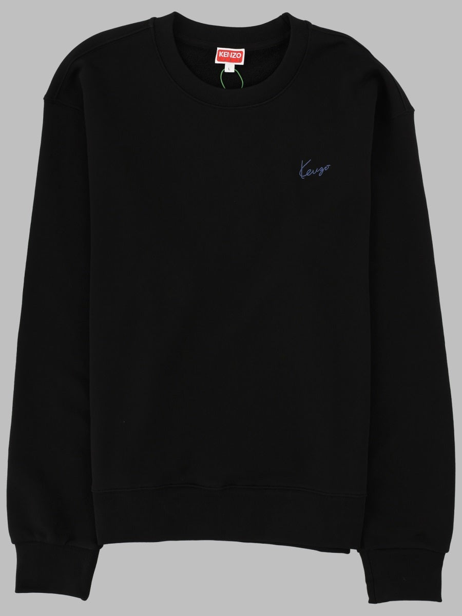 Kenzo Logo Cotton Sweatshirt — Black by Kenzo