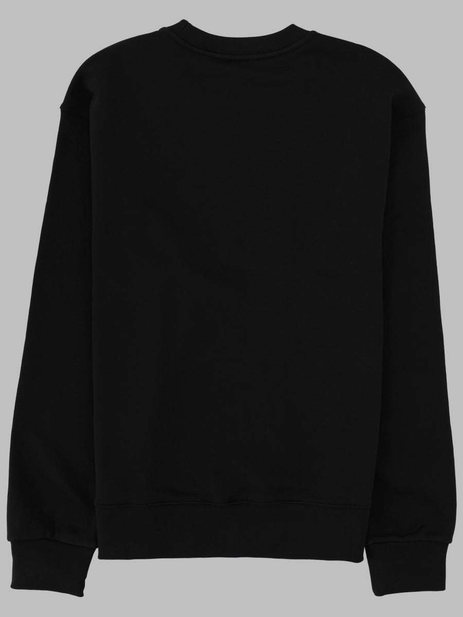 Kenzo Logo Cotton Sweatshirt — Black, view 2